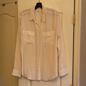 White Silk Equipment Blouse